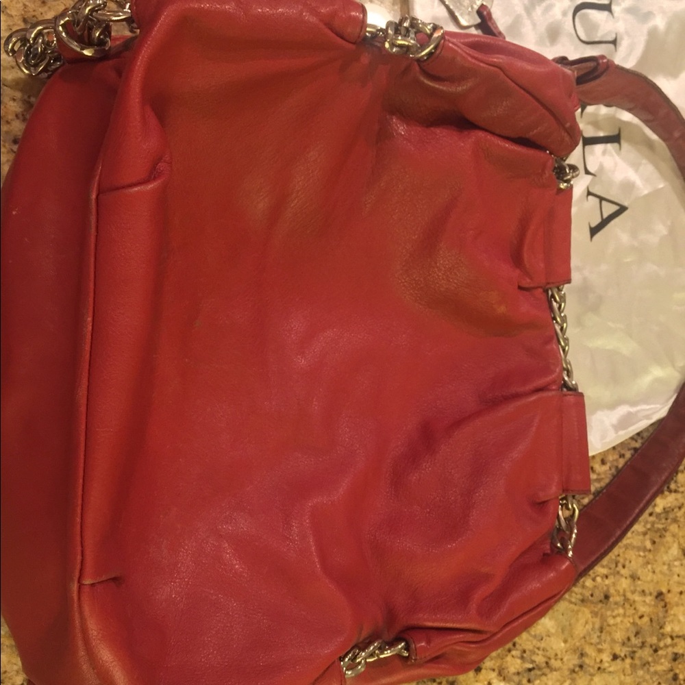 Burnt orange Furla shoulder bag